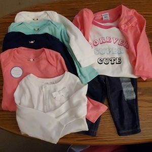 Carter's Onesies, Sweater's, Jeans